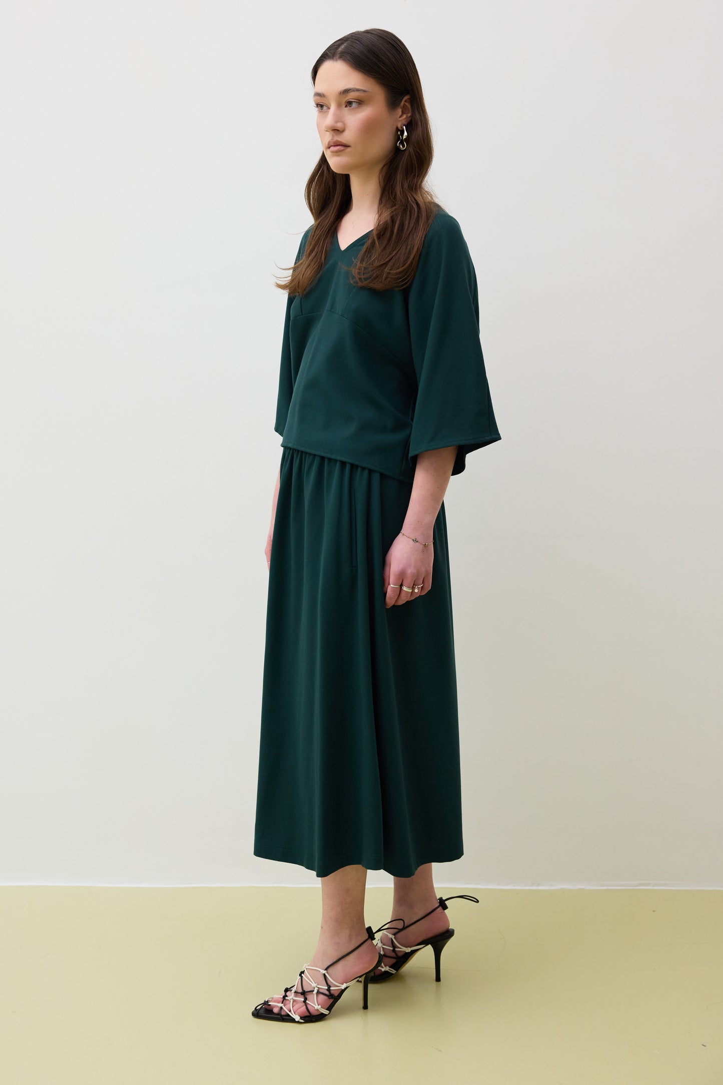 Top 2 V-neck Shirt | Green