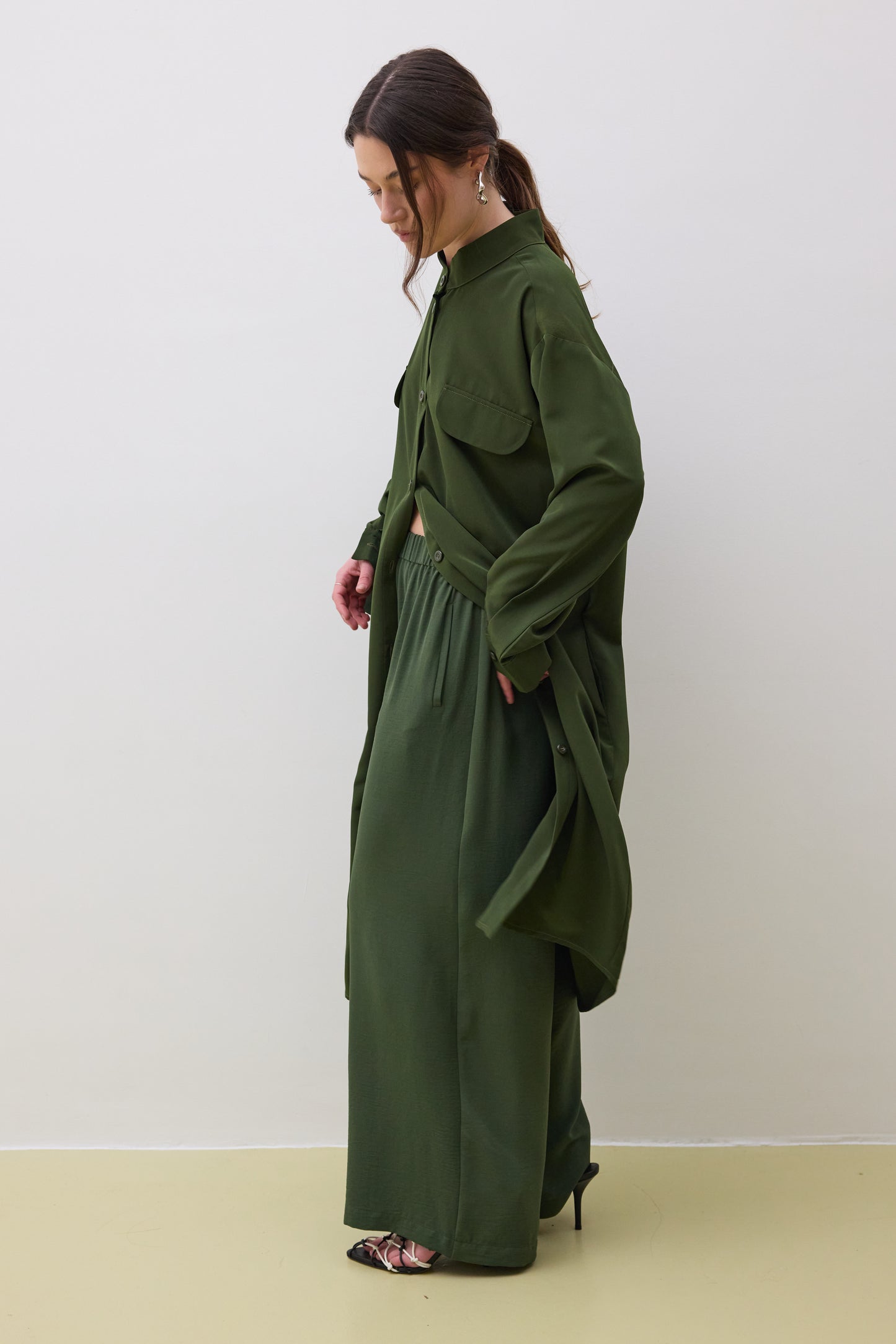 Dress 12 Long Sleeved Dress | Olive
