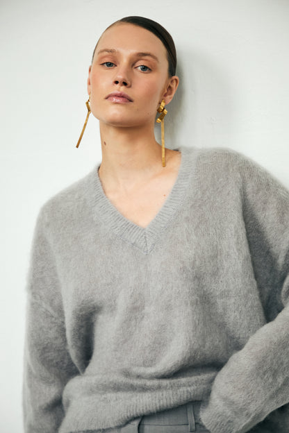 Pullover V neck | Light Grey