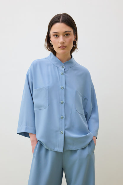 Top 10 Short Sleeved Shirt | Light Blue