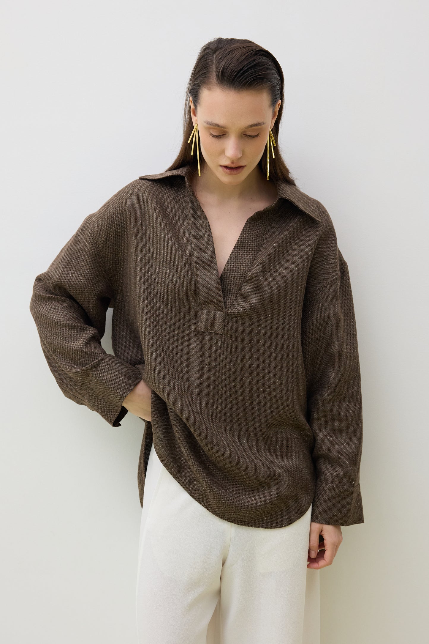 Top 17 Oversized Long Fit | Almond