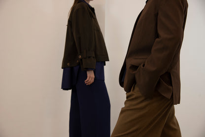 Jacket Wool Relaxed Fit | Dark Brown