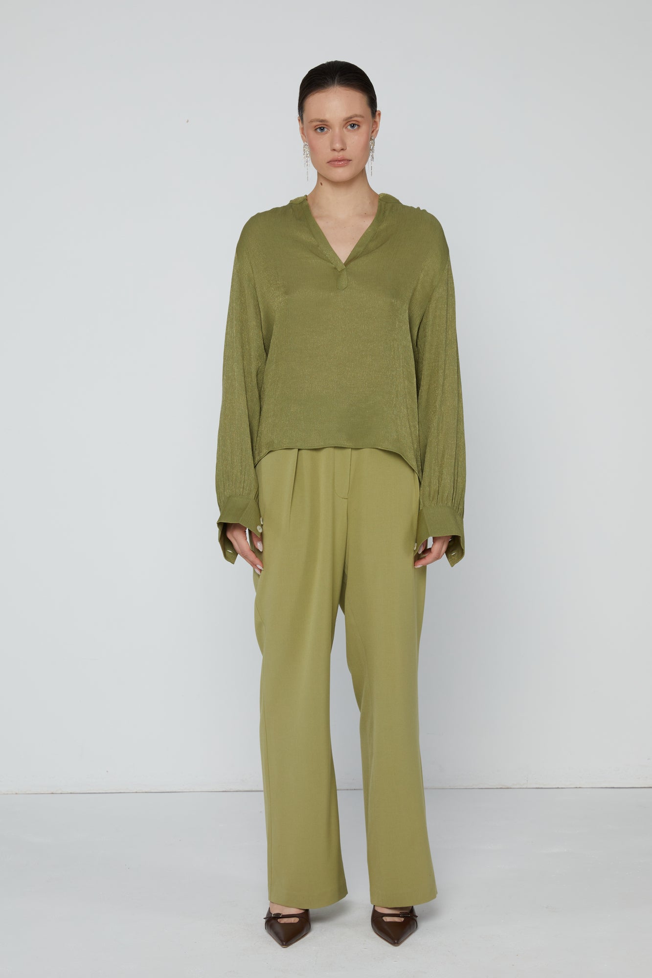 Pants 2 Relaxed Fit Trousers | Light Olive