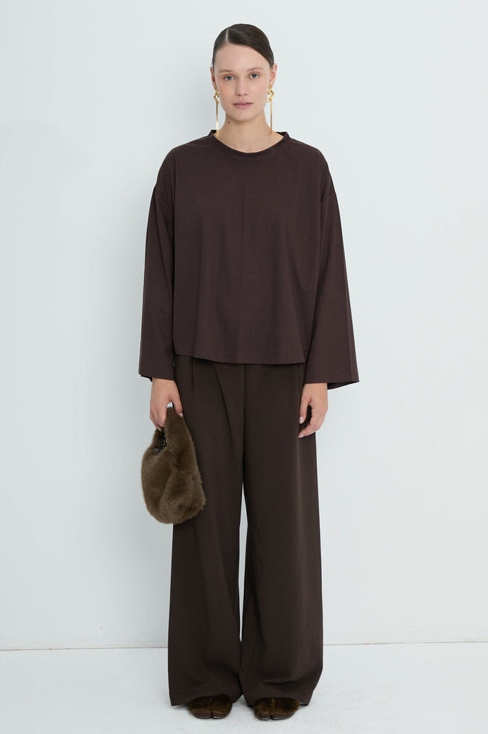 Pants 6 Wide Leg Trousers | Brown