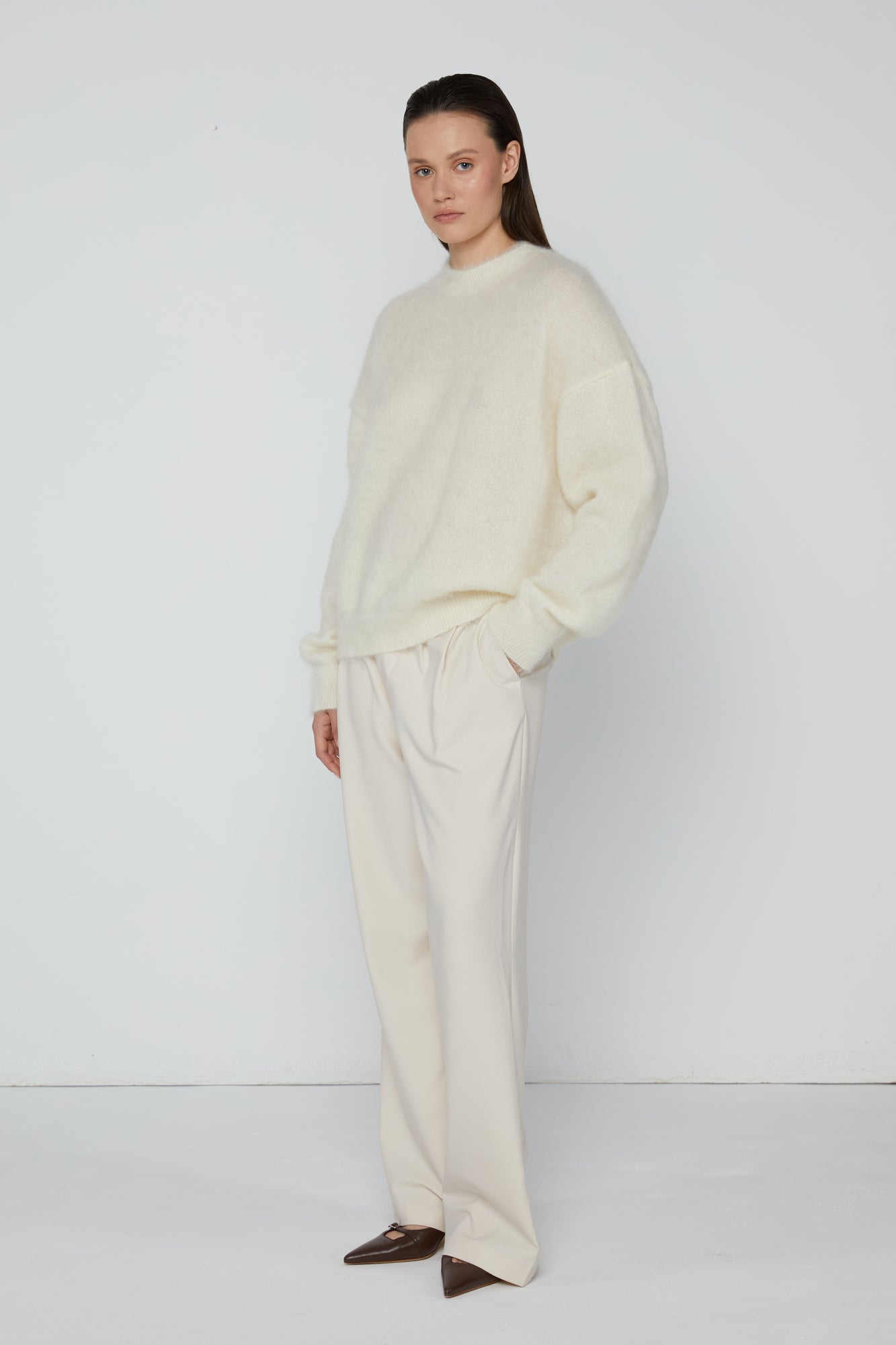 Pullover 1 Mohair Sweater | Cream