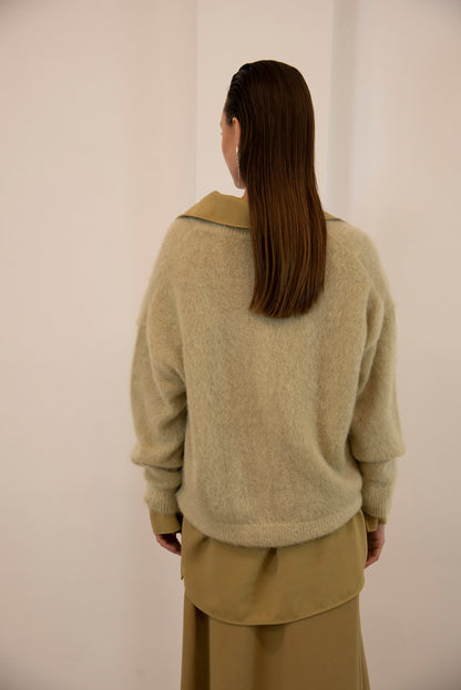 Pullover V neck | Lime