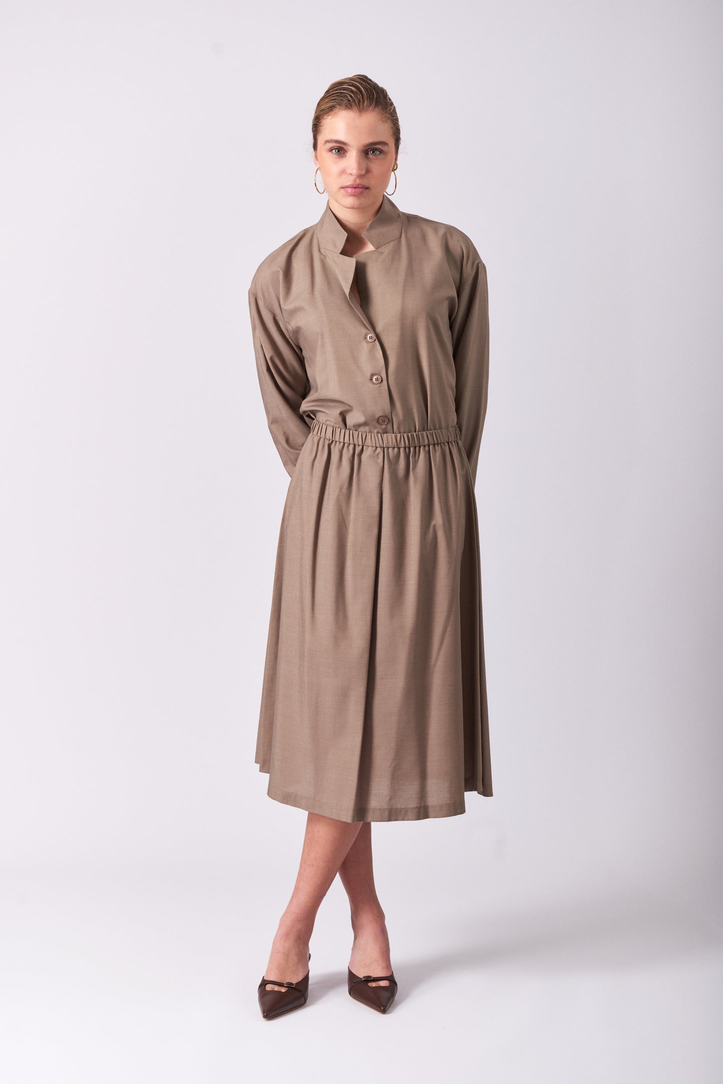 Skirt 1 Medium Length | Almond