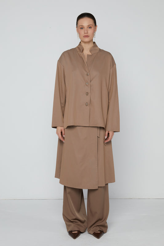 Top 14 Classic Tailored Shirt | Almond