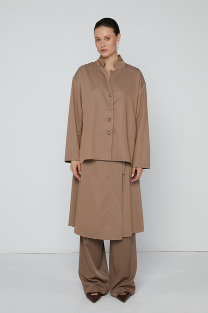 Top 14 Classic Tailored Shirt | Almond