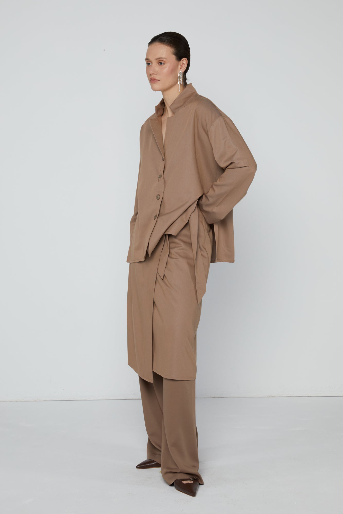 Top 14 Classic Tailored Shirt | Almond