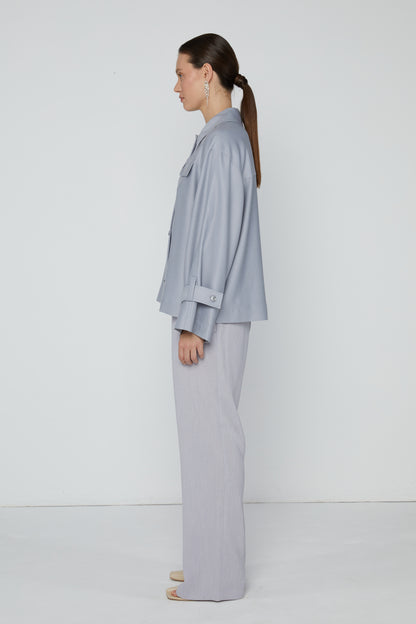 Jacket 2 Relaxed Fit with Pointed Collar | Sky