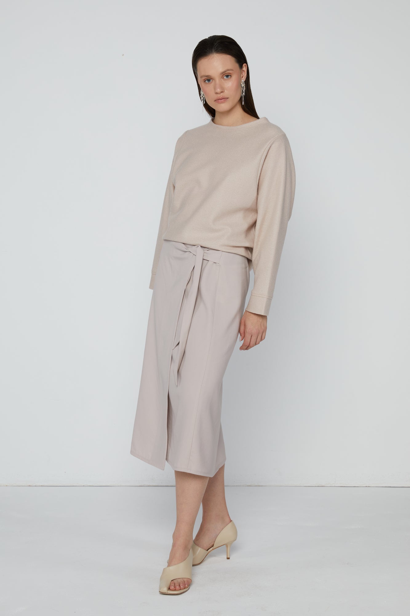 Top 22 Crew Neck Sweatshirt | Nude
